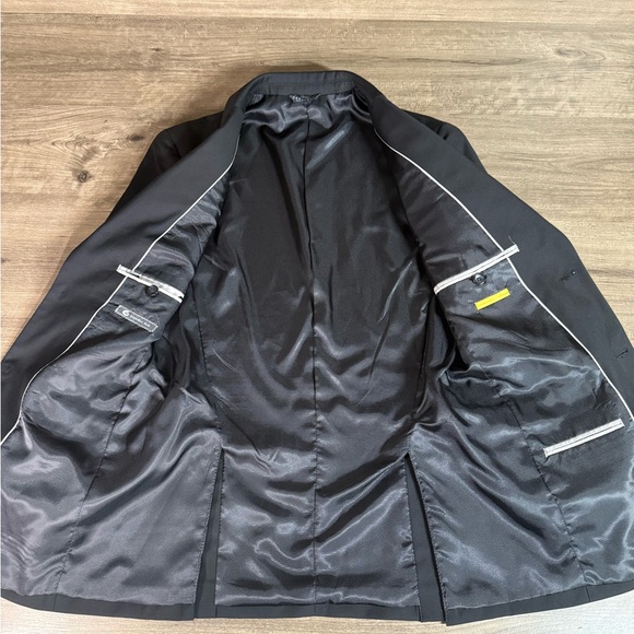 Caravelli Slim Harry 2B Men’s Black Blazer 36R 30W - Picture 3 of 7